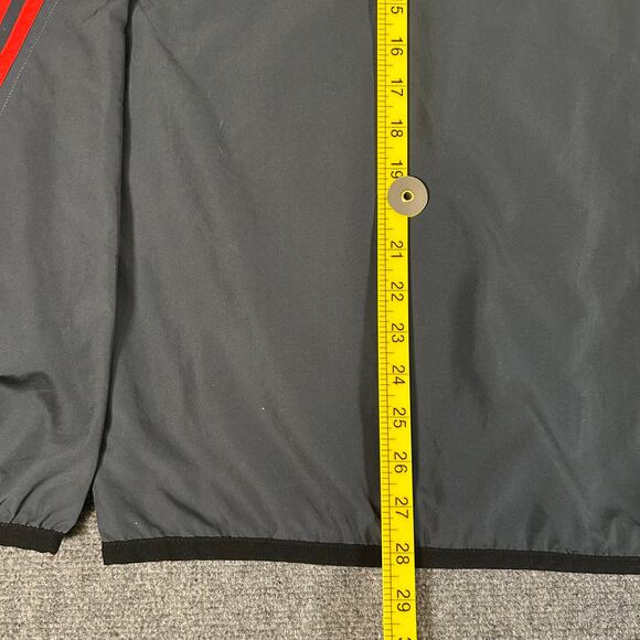 Adidas Windbreaker Mens XL Black Red Mesh Inline Y2K 2005 VTG Jacket - Picture 5 of 7